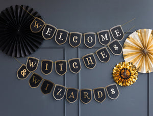 Spellbound Welcome Witches & Wizards Banner 12ft - The Party Darling