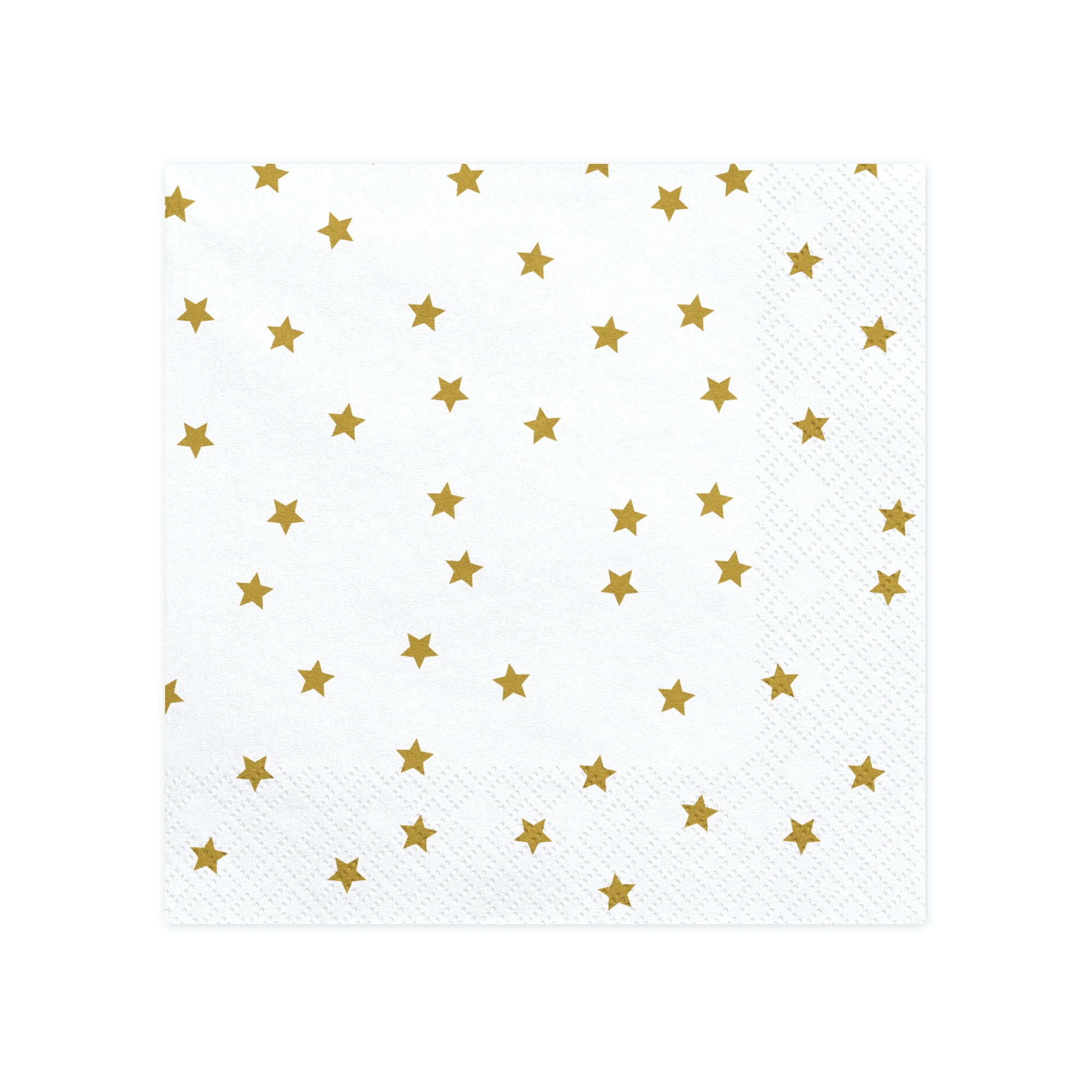 White and Gold Star Napkins 20ct | The Party Darling