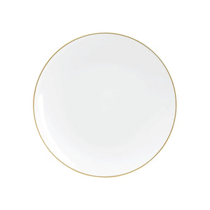 White With Gold Rim Plastic Dessert Plates 10ct | The Party Darling