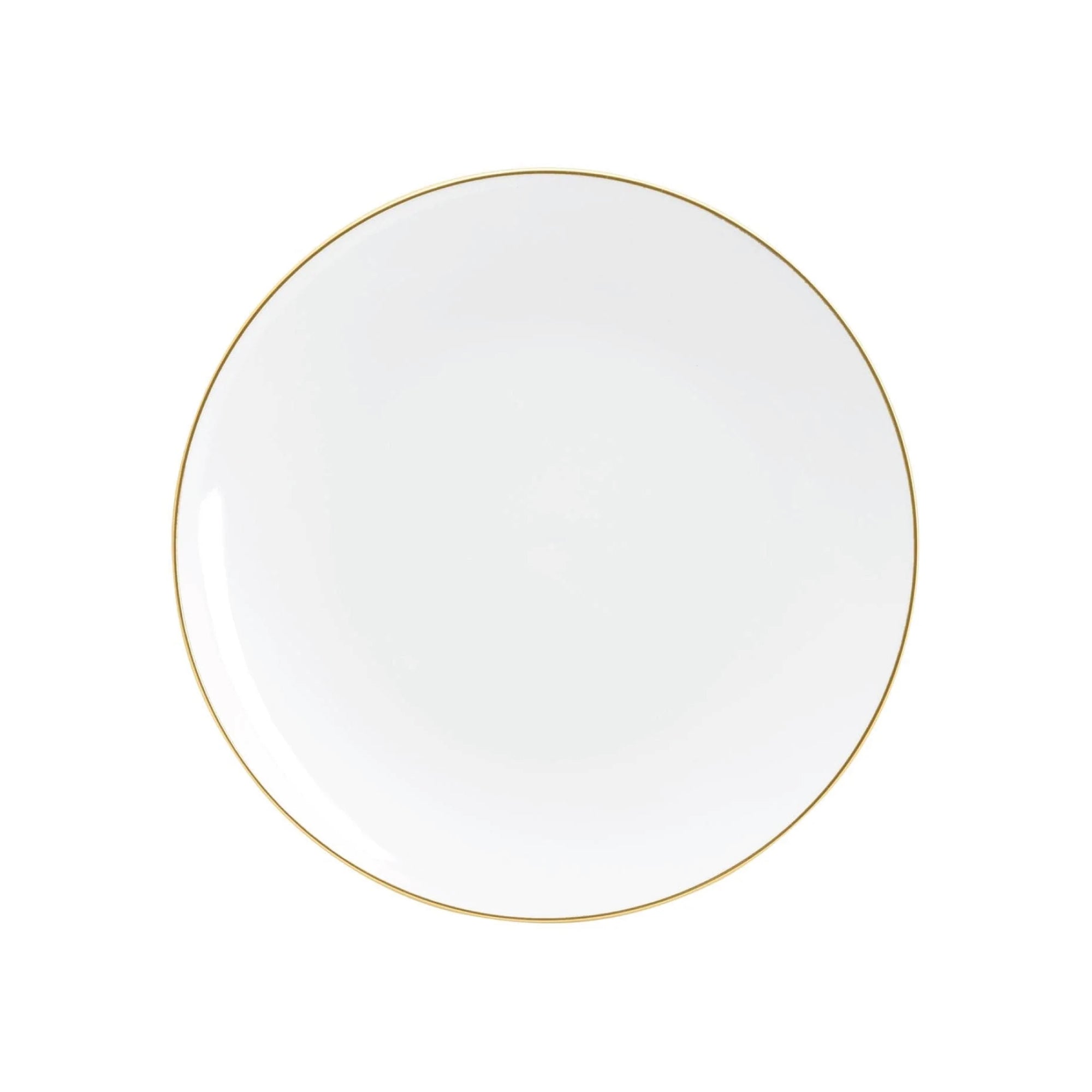 White With Gold Rim Plastic Dessert Plates 10ct The Party Darling