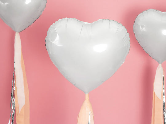 White Heart Foil Balloon 18in | The Party Darling