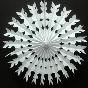 22" White Tissue Paper Snowflake