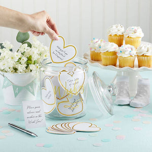 Glass Wishes Jar with Heart Advice Cards - The Party Darling