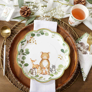 Woodland Baby Shower Lunch Plates 16ct - The Party Darling
