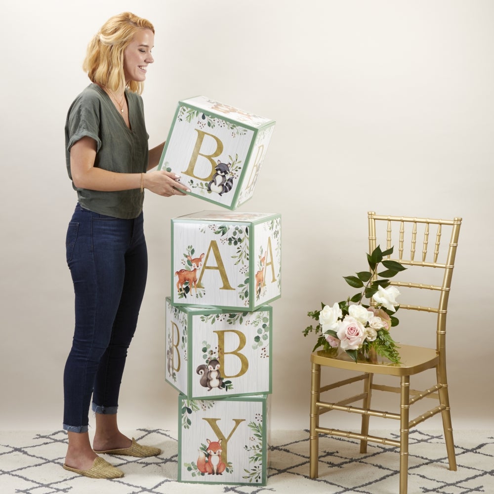 Woodland Baby Block Decorations - The Party Darling