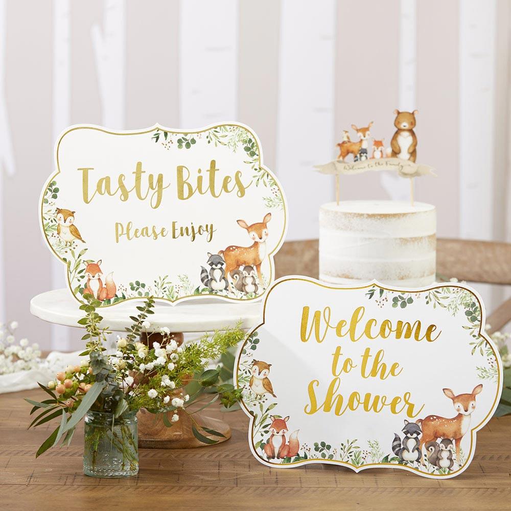 Woodland Baby Shower Sign Kit 8ct | The Party Darling