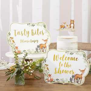 Woodland Baby Shower Sign Kit - The Party Darling