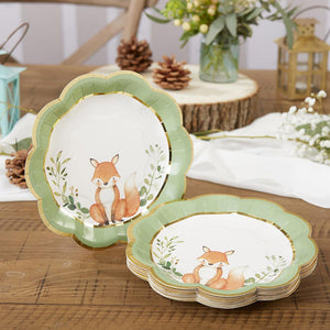 Woodland Baby Shower Dessert Plates 16ct | The Party Darling