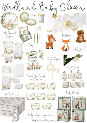 Woodland Baby Shower Lunch Napkins 30ct | The Party Darling