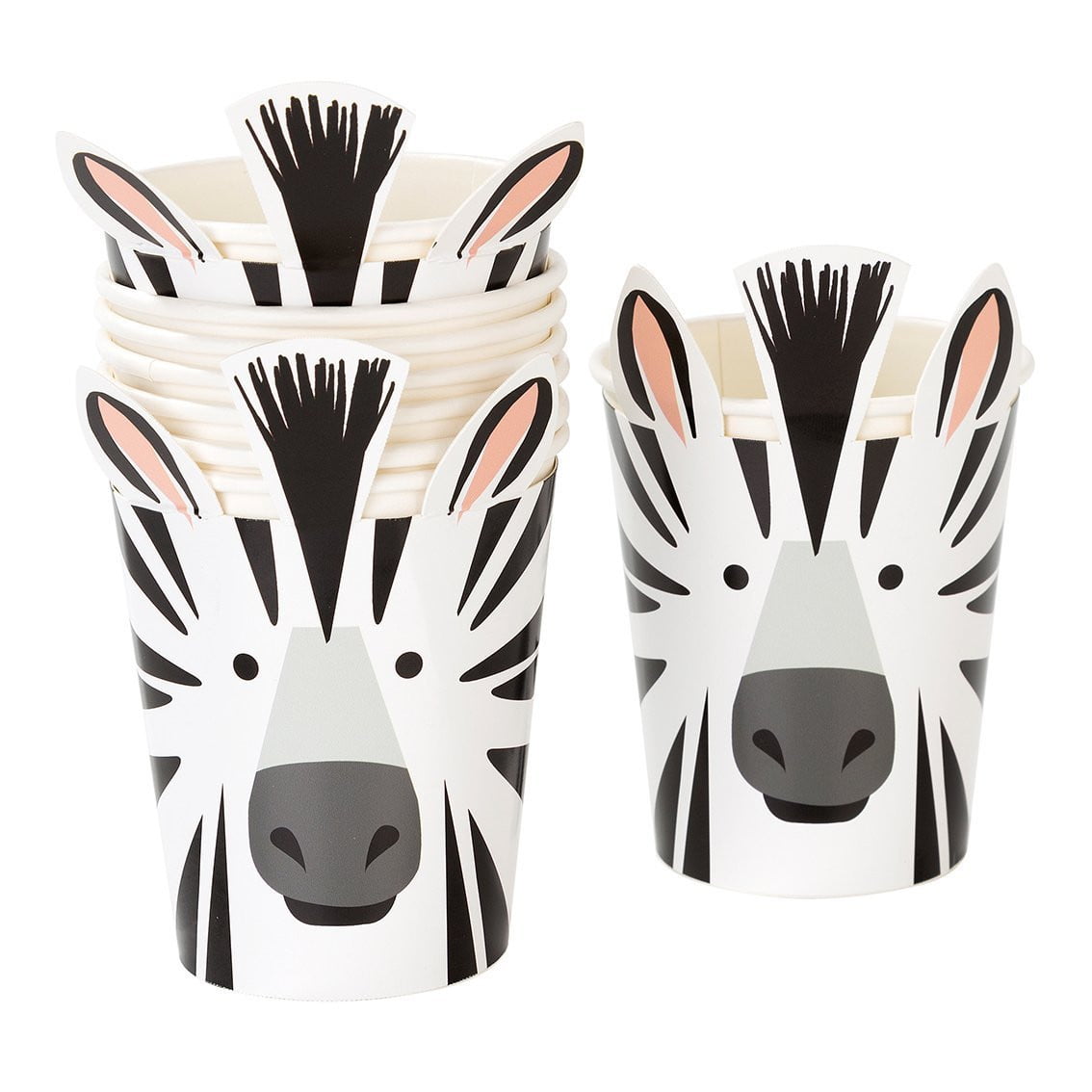 Zebra Paper Cups 8ct | The Party Darling